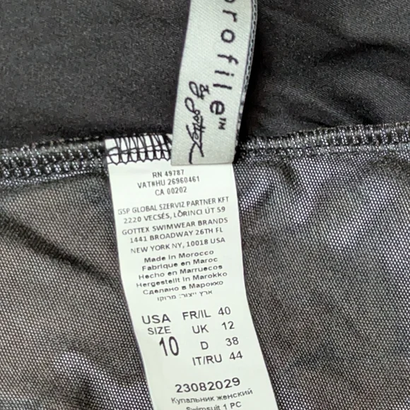 Profile By Gottex Floral One Piece Swimsuit - Black, Orange, Blue - Picture 4 of 9